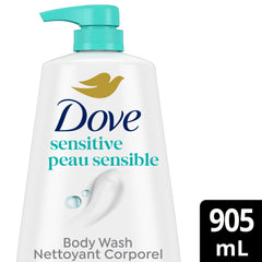 Dove Sensitive Skin rich lather delivering nourishing care during shower.