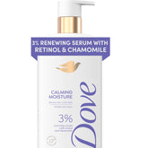 Dove Serum Body Wash muestra la botella, ideal para un lavado suave y renovador.