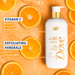 Dove Glow Recharge, minerales exfoliantes para exfoliación suave