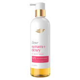 Dove Serum Shower Oil, vista del bote, hidratación profunda para piel suave.