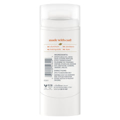 Dove Sparkling Vanilla application image highlights smooth glide and easy use.