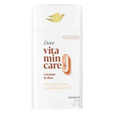 Desodorante Dove VitaminCare+ en barra Coco & Shea, protección duradera sin aluminio.