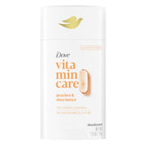 Dove VitaminCare Desodorante Bastón sin aluminio con aplicación ligera y rápida.