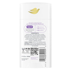 Dove VitaminCare+ Barra invisible: aplicación limpia sin manchas visibles.