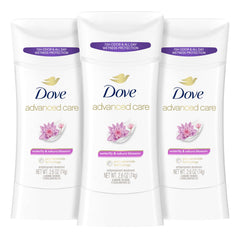 Dove Waterlily & Sakura Blossom antiperspirant stick pack provides daily underarm care