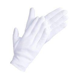 DOVORTEX white cotton gloves 12 pairs pack for versatile daily use.