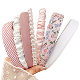 DOXISHRUKY floral non-slip headband set keeps hair in place for all-day wear