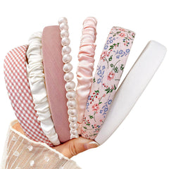 DOXISHRUKY floral non-slip headband set keeps hair in place for all-day wear