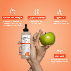 dpHUE ACV Hair Rinse Lite label showing natural ingredients