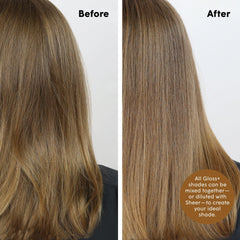 dpHUE Gloss+ Dark Blonde close-up showing vibrant, multi-dimensional color.