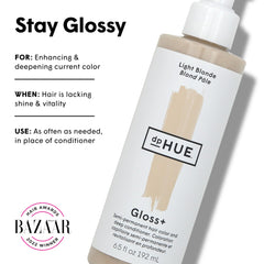 dpHUE Gloss+ Light Blonde on damp hair for even pigment deposition