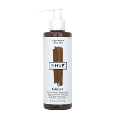 dpHUE Gloss+ Light Brown bottle pour for easy, mess-free color boost and conditioning.