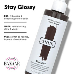 dpHUE Gloss+ Medium Brown color dispense highlights temporary brunette lift