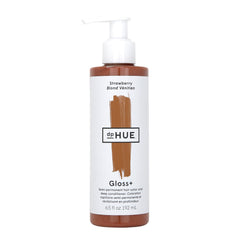 dpHUE Gloss+ Strawberry bottle shows vibrant red tones and shine.