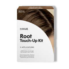 dpHUE Root Touch-Up Kit light brown box showing shade match for seamless gray coverage