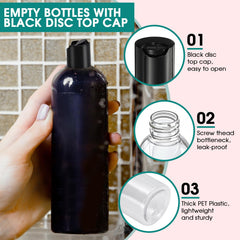DPLASKA 16oz PET plastic bottle is durable and reusable for long-term use.