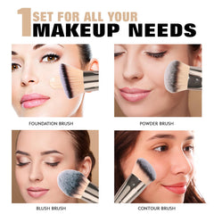 dpolla contour brush dual-ended for sculpted definition and soft edges.