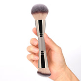 dpolla dual-ended foundation brush with round head for seamless blending