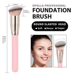 Dpolla Foundation Brush head detail showing soft dense bristles
