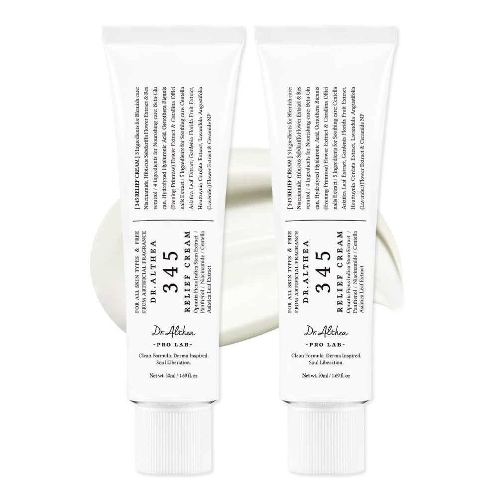 Dr.Althea 345 Relief Cream bottle for daily use.