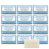 Dr. Bronner's Baby Unscented Magic Bar on pack front, gentle cleansing for delicate skin
