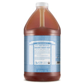 Dr. Bronner's Baby Unscented Sugar Soap bottle, 64 oz, for gentle cleansing