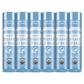 Dr. Bronner's Balsamo Labial Orgánico en conjunto de 6 para hidratación diaria.
