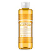 Dr. Bronner's Jabón de Castilla cítrico, botella 8 oz, uso versátil para cara y cuerpo.