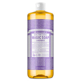 Dr. Bronner's Jabón líquido Castile Lavanda, botella, uso versátil para casa.