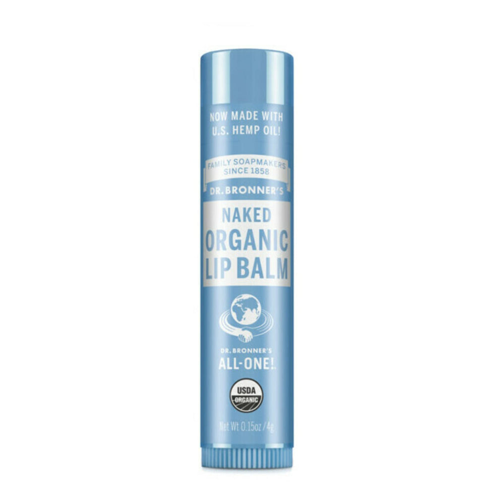 Dr. Bronner's Naked bálsamo labial en envase compacto para hidratación diaria