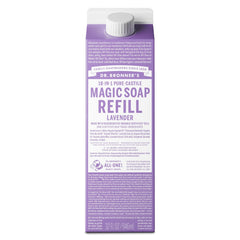 Dr. Bronner's Lavanda: botella para vertido y espuma suave para la piel