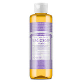 Dr. Bronner’s Lavanda botella: jabón suave para piel sensible y aroma calmante.