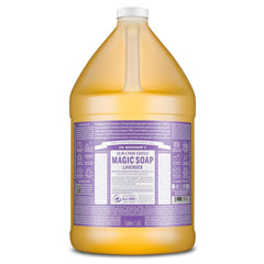 Dr. Bronner's lavender pure-castile soap lather close-up for gentle cleansing