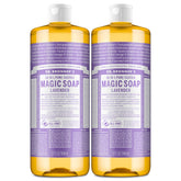 Dr. Bronner's Lavender Pure-Castile Soap bottle for body and daily cleaning.