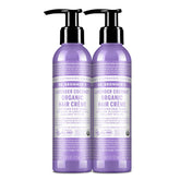Dr. Bronner's Organic Hair Crème lavender coconut jar promotes shine and manageability.