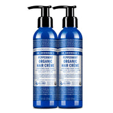 Dr. Bronner's Organic Hair Creme Peppermint bottle ready for daily moisture and shine.