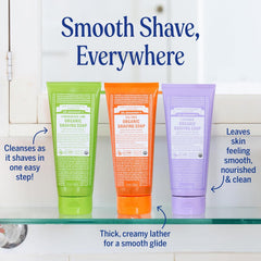 Dr. Bronner’s Lemongrass shaving soap bar for a bright, uplifting shave