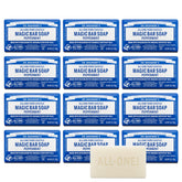 Dr. Bronner's Peppermint Pure-Castile bar soap packaging in recycled paper reduces waste