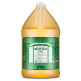 Dr. Bronner's Almond Pure-Castile bottle pour for versatile, sustainable cleaning.