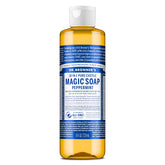Dr. Bronner's Peppermint Pure-Castile bottle for versatile all-purpose cleaning.
