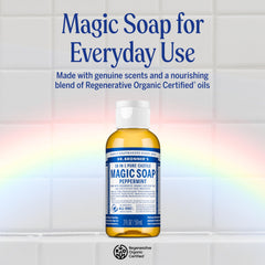 Close-up of Dr. Bronner's Pure-Castile soap foamy, rich lather