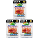 Bálsamo Cortibalm de Dr. Dan's, paquete de 3 tubitos para uso diario.