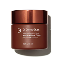 Dr Dennis Gross Advanced Retinol Ferulic jar close-up highlights creamy texture and hydration