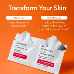 Dr. Dennis Gross Alpha Beta Daily Peel: pasos 1-2, exfoliación rápida en casa.