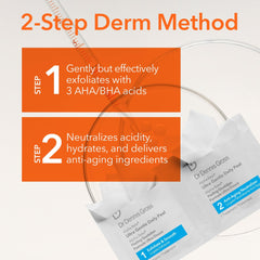 Dr Dennis Gross Alpha Beta Ultra Gentle Daily Peel packaging highlights the two-step system.
