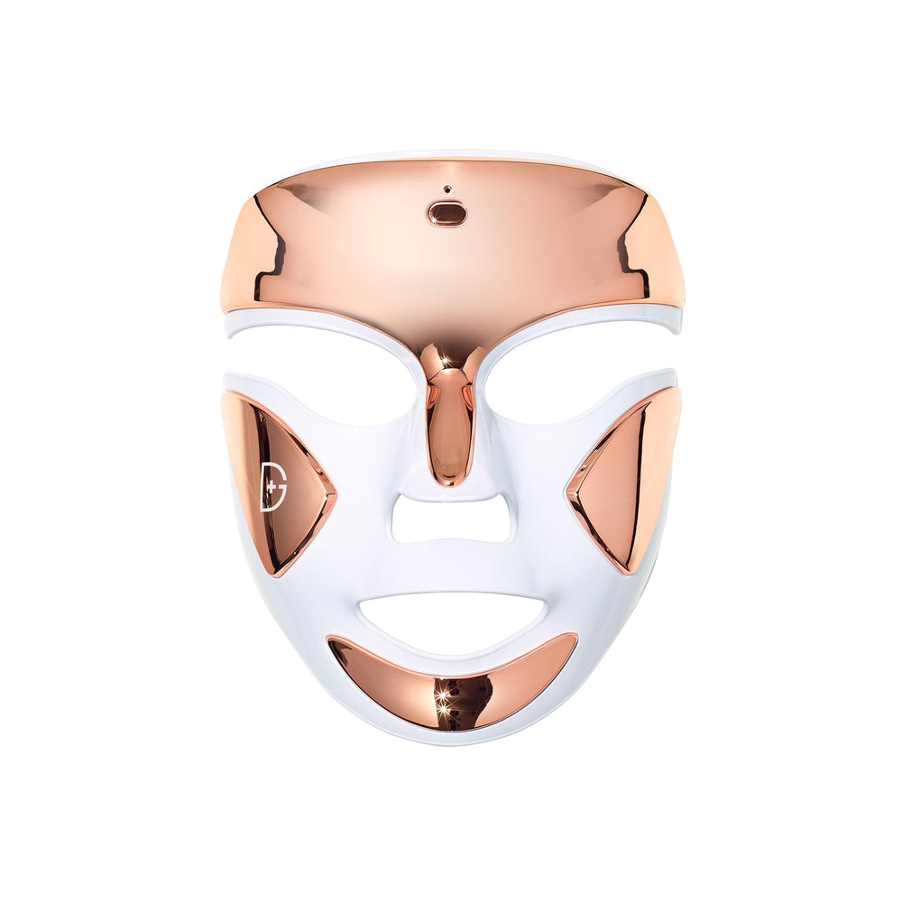 Dr Dennis Gross DRx SpectraLite FaceWare Pro worn for at-home skin rejuvenation session