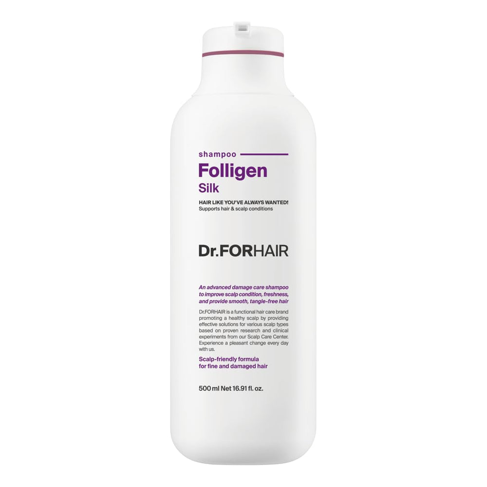 DR.FORHAIR Folligen Silk Shampoo bottle signaling root volume boost