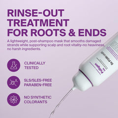 Applying DR.FORHAIR Folligen Silk Treatment to damp hair.