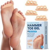 Dr. Frederick's Original hammer toe corrector gels between toes for all-day comfort in shoes.