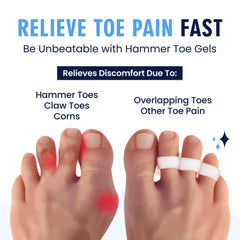 Two pairs of Dr. Frederick's Original Hammer Toe Corrector Gels for all-day wear.